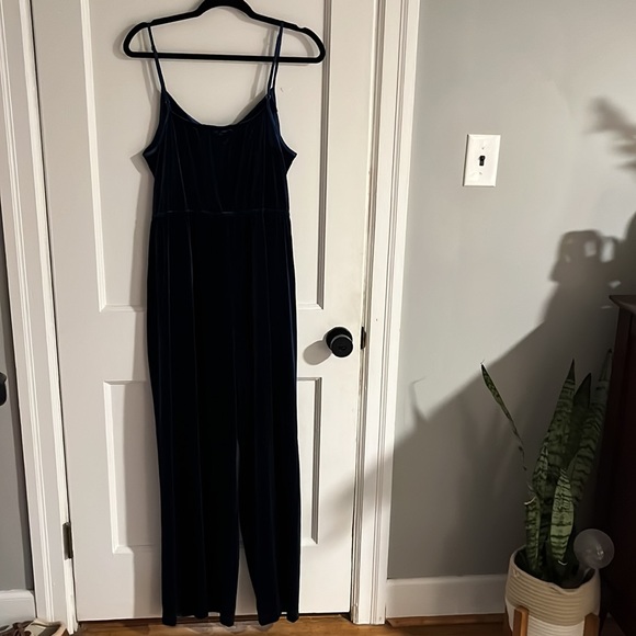 Blue velvet ModCloth jumpsuit - Picture 5 of 8